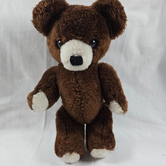 Vintage 1968 R. Dakin & Co Brown Jointed‎ Teddy Bear Plush 14" Stuffed Animal - Picture 1 of 7